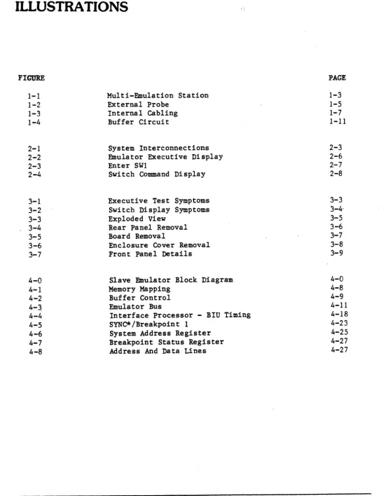FIGURE PAGE 1-1 Multi-Emulation Station 1-3 1-2 External Probe 1-5 