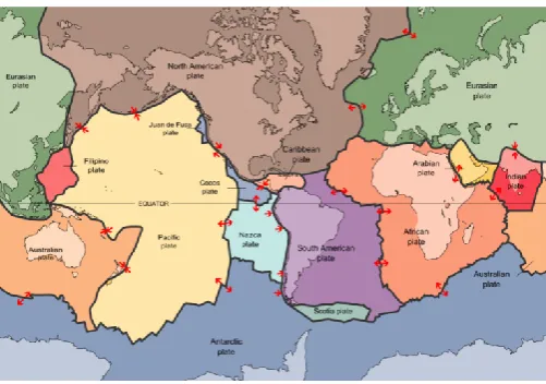 Figure 1: World tectonic plates [3]. 