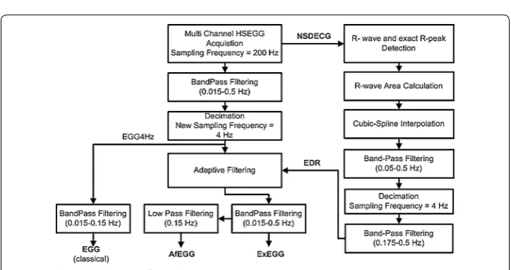 Figure 2 Examples of recorded signals (1 min). Normalized HSEGG signal after filtering with the fourth-order low pass Butterworth filter with a cutoff frequency of 35 Hz (top, black line)