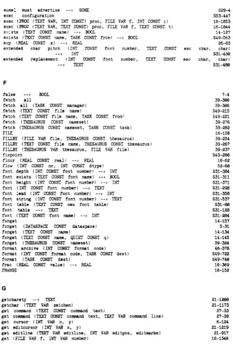 table table (TEXT 