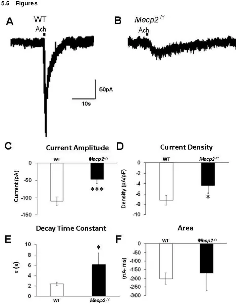 Figure 5.1 The nAChR currents were altered in LC neurons from  Mecp2−/Y mice.  