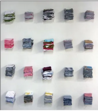 Figure 7 Matriarch, 2011, Fabric stack installation 