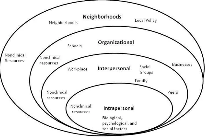 Figure 3.  PG. Ecological Prevention Framework.  Figure 3 illustrates the proposed model, a PG 