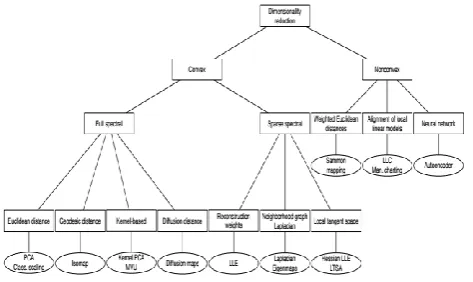 Figure 1: Taxonomy of techniques for dimensionality 