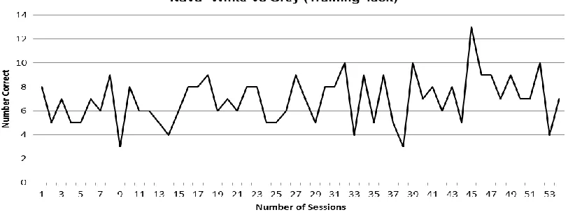 Figure 8 – Number correct for the session completed by “Nava” during the training task