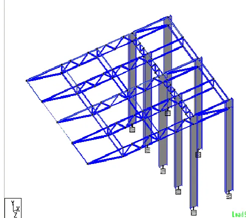Figure 3. 3D (isometric) view of basic frame model of pipe (circular tube) section 
