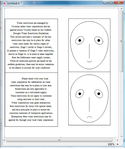 Figure 17.  Visualizing five readability indexes with one Chernoff face per paragraph