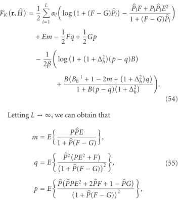 Figure 2 shows the bit error rates versus the variance of the channel estimation error for a D-IO MUD system with K = 10, N = 150, P = 50, and σ 2
