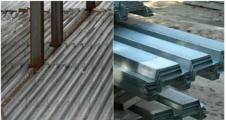 Figure 1 : Different forms of steel decking sheets 