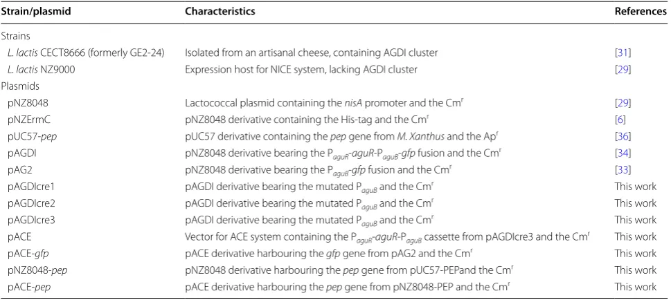 Table 4 Strains and plasmids