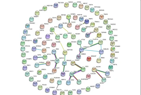 Fig. 3 The most significant module identified in the protein–proteininteraction network