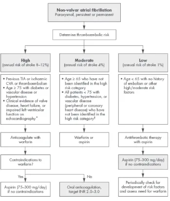 Figure 1 Practical guidelines for antithrombotic therapy in non-valvular atrial ﬁbrillation