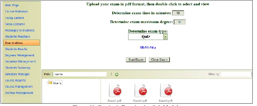 Figure 9: Teacher’s Student Feedback Sub-Module 