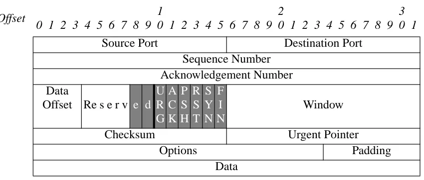Table 3.1: Parts of TCP Header used by QueSO