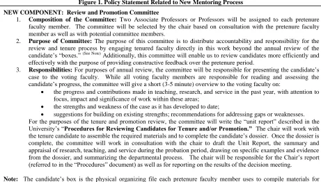 Figure 1. Policy Statement Related to New Mentoring Process 