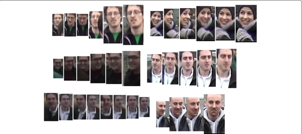 Figure 5 Preview of face detections, we use the OpenCV implementation of the Viola–Jones face detector