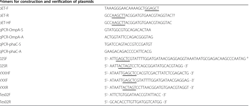 Table 4 Oligonucleotide sequences