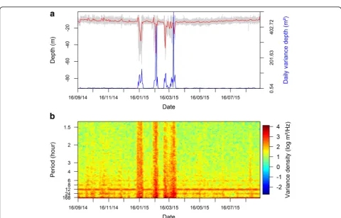 Fig. 1 Sketch of the methodological procedure applied to raw depth time series: 1. the depth time series are analysed in the time-frequency domain usingdivided into two parts: (i) between 6 and 72 h (S6-72 h); (ii) between half an hour and 6 h (S0.5-6 h); 