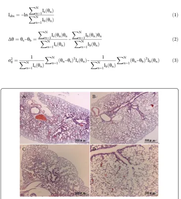Figure 4 Histological sections of healthy (A and C) and emphysematous lung sample (B and D).Lung samples were embedded in paraffin and stained using a routine Mayer’s H & E staining protocol.Sections were scanned at various magnifications to create digital