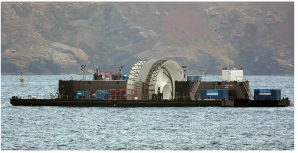 Figure 5 : Tidal turbine deployment barge 