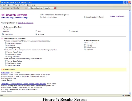 Figure 4: Results Screen 