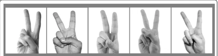 Figure 1 Different finger positions by different person in doing a common hand sign.