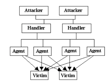 Figure 1: A typical DDoS network