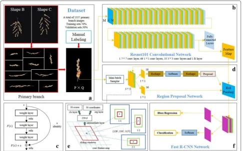 Fig. 4 The flowchart of Deep Learning method. proposal network (RPN). a Dataset. b Resnet101 convolutional network
