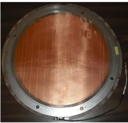Figure 3.15: The amplification region with a copper anode plate and SS304 grid mesh.