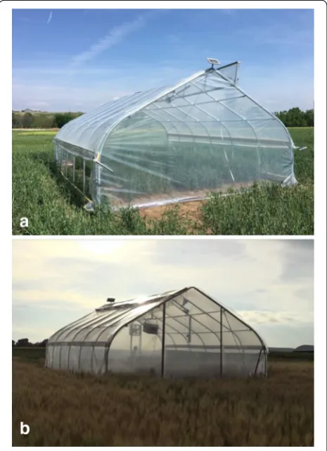 Fig. 5 Day setting versus night setting. a Heat Tent in day-time setting with top vent and side wall vents opened up