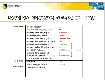Figure 7: SSL_SESSION structure after the first overflow