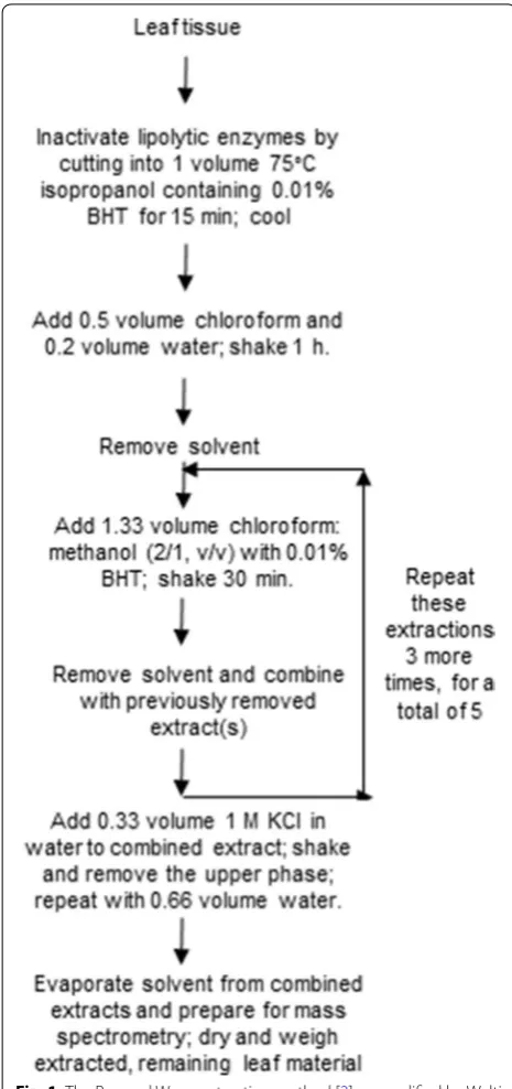 Fig. 1 The Ryu and Wang extraction method [et al. [work. This is a common extraction method for leaf lipidomics