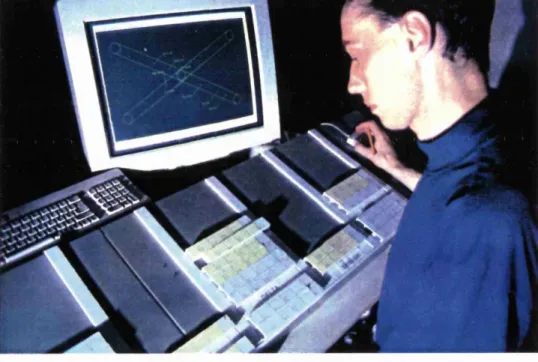 Figure 5.5  Perform ing  the  air  traffic  m anagem ent  task  w ith  the  rATM  system