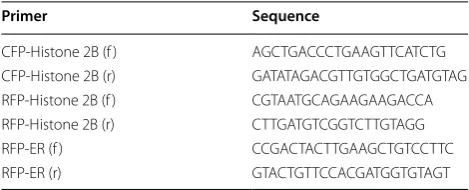 Table 1 The sequences of PCR primers used for selection of transgenic shoots