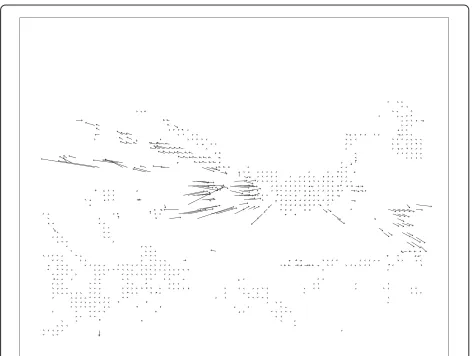 Figure 6 Optical flow obtained for the image in Figures 4 and 5.