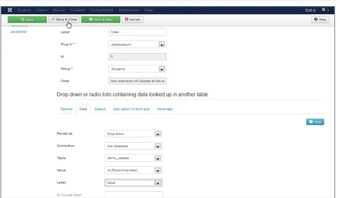 Figure 19 Add element 'class_id'  h) Select the 'List Settings' Tab (on the left). 