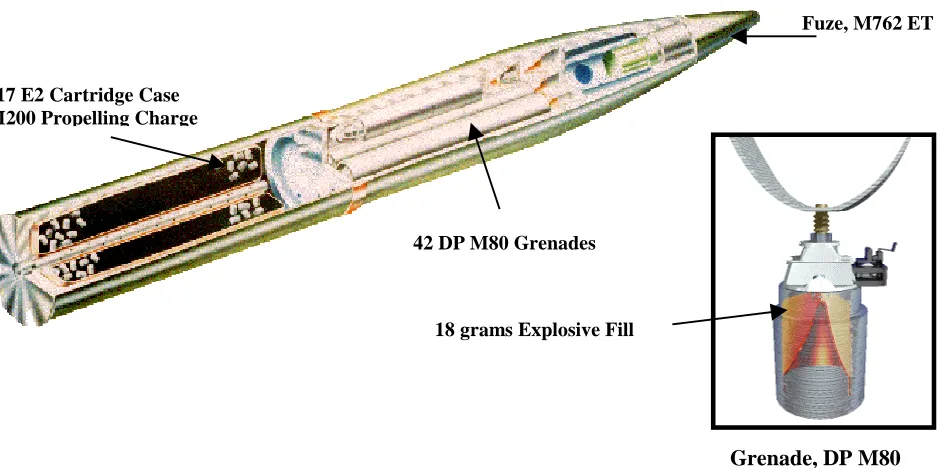 Figure 1 - Cartridge, 105mm DPICM, M915