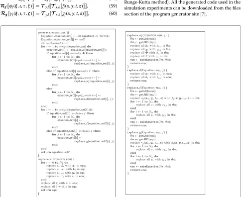 Figure 7 Algorithm for generating the set of ODE numerical solution equations.