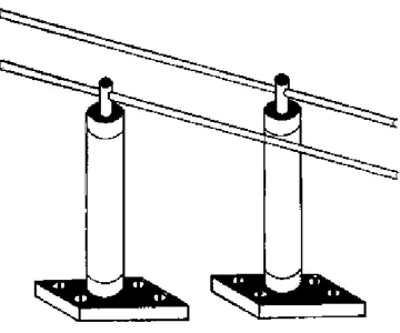 Figure 1-7.—Metallic insulators on each side of a two-wire line. 