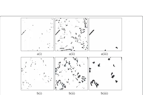 Figure 8 Image filtering using the proposed anisotropic diffusion technique. (a) Defected sample and (b) good sample: (i) image processing ofId(x, y, 0) using Equation 8 with b = 1 and ε ¼ μIe, (ii) Id(x, y, t) for t = 4, and (iii) IΔ(x, y).
