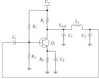 Figure 4: Schematic of a Colpitts oscillator.