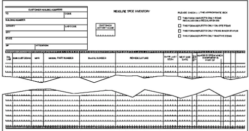 Figure 1-2.—MEASURE TMDF Inventory report form.