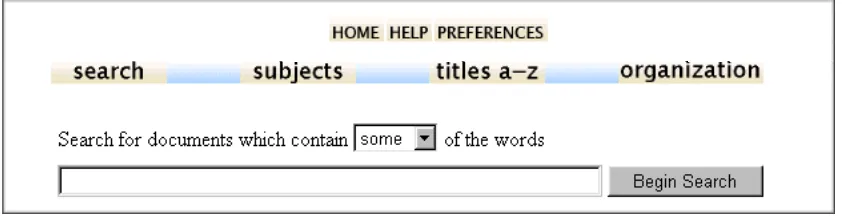 Figure 6—3: Greenstone search interface 