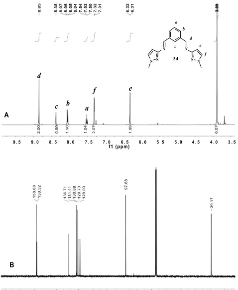 Fig. 3: Structures of bis(imino)pyridine and bis(imino)benzene Bis(imino)pyridine (2) and bis(imino)benzene (3), Schiff bases derived from 2,6-dimethylaniline 
