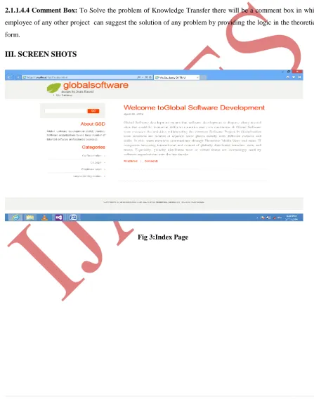 Fig 3:Index Page 