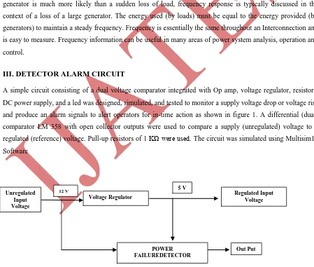 Figure (1): Block Diagram for power failure Detector  