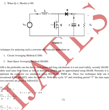 Figure 1.  Techniques for analyzing such a converter are basically dependent on: 