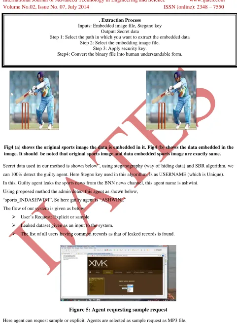 Figure 5: Agent requesting sample request 