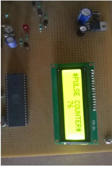 Figure 5 LCD Showing Pulse Count 