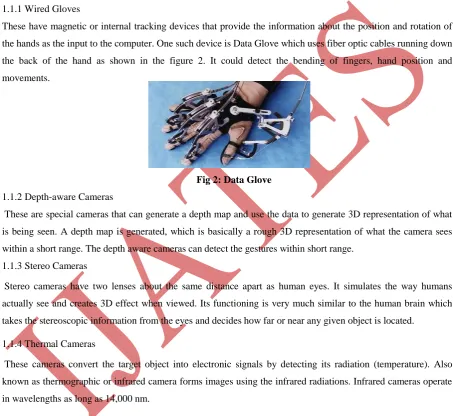 Fig 2: Data Glove 